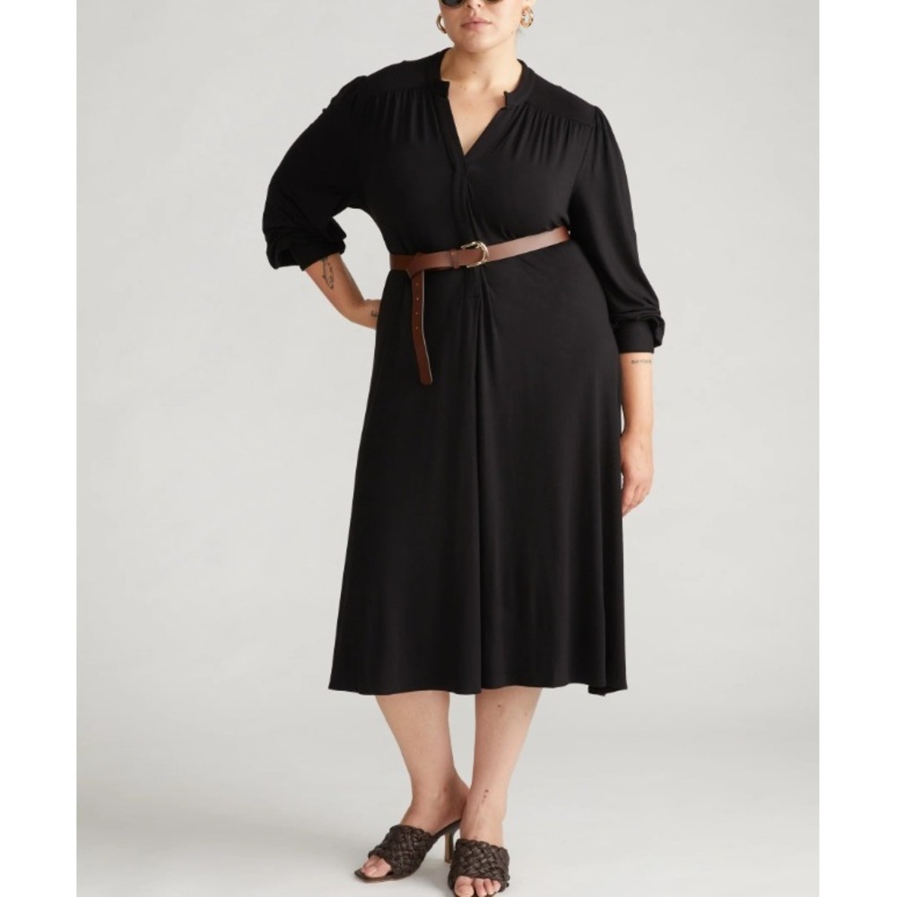New Universal Standard size 22/24 or L Black Gramercy Liquid Jersey Dress